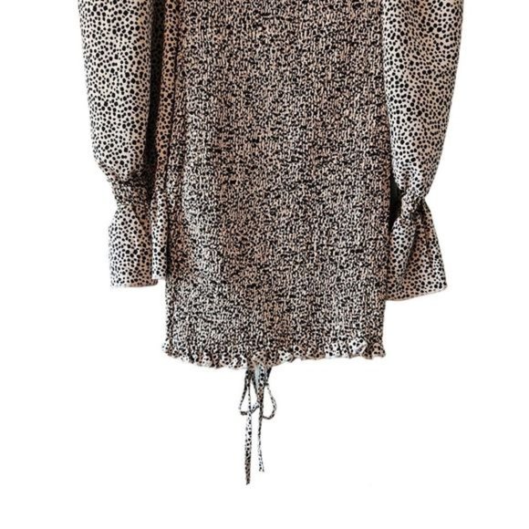 O. Vianca Animal Print Ruched Long Sleeve Mini Dress Size Small. - Picture 15 of 15